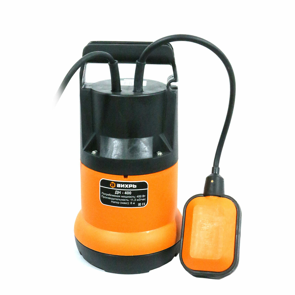 Насосная станция дренажный насос для чистой воды ВИХРЬ ДН-400 (400 Вт)