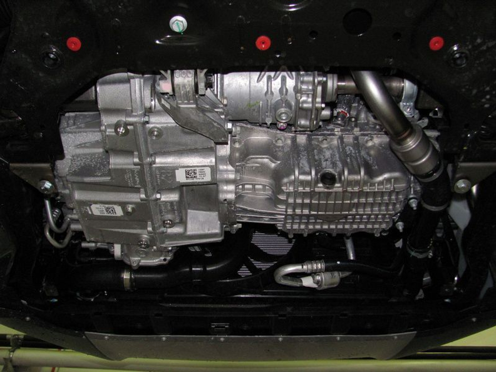 Защита картера двигателя, КПП (4 мм, алюминий) для Ford Kuga 2013-2017 (V - 1.6 AT 4WD; 2.5 AT 4WD), Ford Kuga 2017-2020 (V - 1.5 AT; 2.5 AT) Sheriff.08.3367