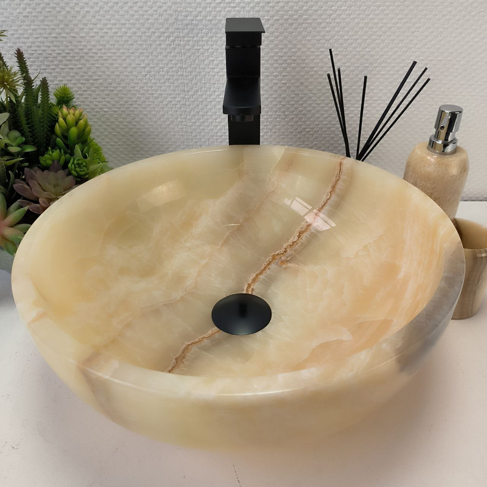 Раковина из оникса Bowl Yellow TinLip BO-62971 40*40*15 140
