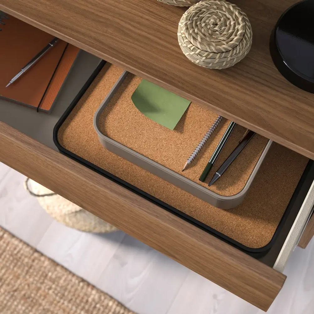 Шкаф с 2 ящиками -IKEA EKET/ЭКЕТ ИКЕА, 35x35x70см, коричневый