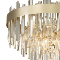 Citilux Лаура CL301262 Люстра хрустальная подвесная Шампань