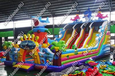 Коммерческий надувной батут "На морском дне" 15*7*8 м