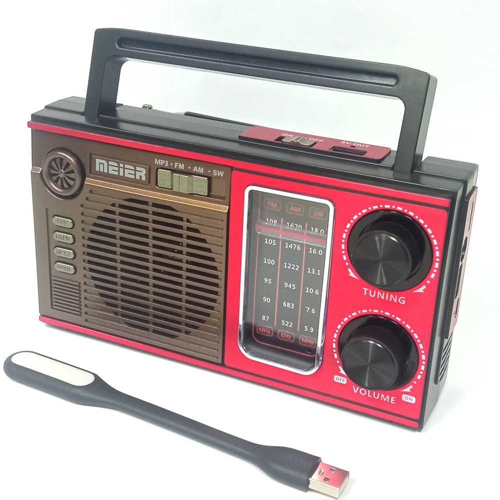 Радиоприемник Meier M-538BT-S+MP3 плеер Solar panel