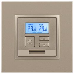 14-4111-04 ЭРА Терморегулятор универс. 230В-Imax16А, IP20, Эра Elegance, шампань | Elegance Шампань