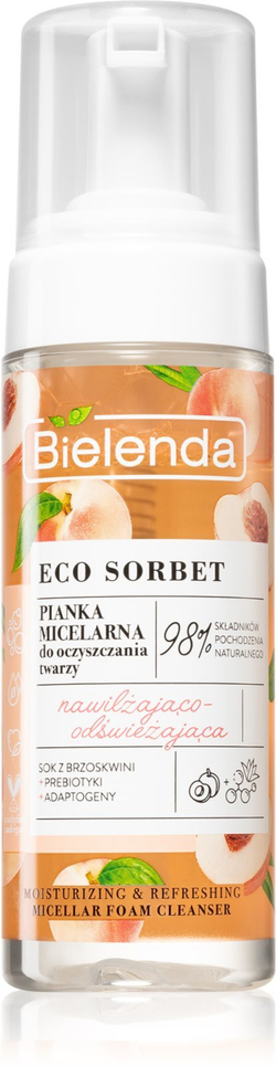 Bielenda Eco Sorbet Peach - мицеллярная очищающая пенка /   150  ml  / GTIN 5902169045364