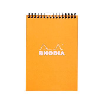 Блокнот Rhodia Classic на спирали A5 в клетку 80 гр оранжевый (16500C)