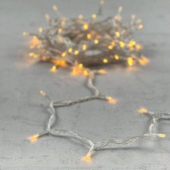 Светодиодная нить 100 желтых LED ламп, 10 м., 24В., прозрачный провод ПВХ, LTC (PST100-10-1Y)