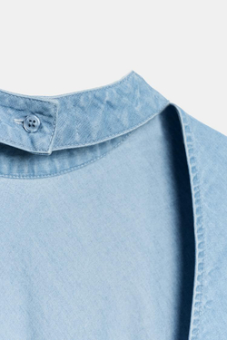 ZARA МИНИ-ПЛАТЬЕ С ОТКРЫТОЙ СПИНОЙ, ГОЛУБОЙ