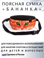 Сумка поясная тканевая бананка для путешествий подарок