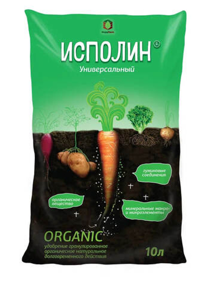 Удобрение органическое натуральное "ИСПОЛИН" (универсальное) 10 л