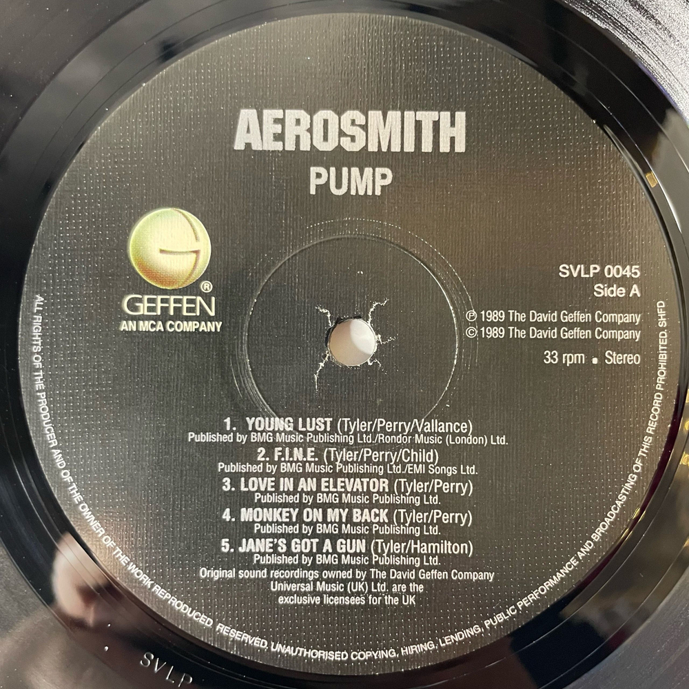 Винтажная виниловая пластинка LP Aerosmith Pump (Англия 1998) Simply Vinyl