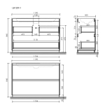 Тумба с раковиной Sancos Libra Floor 120 см LB120F-1ECH дуб чарльстон