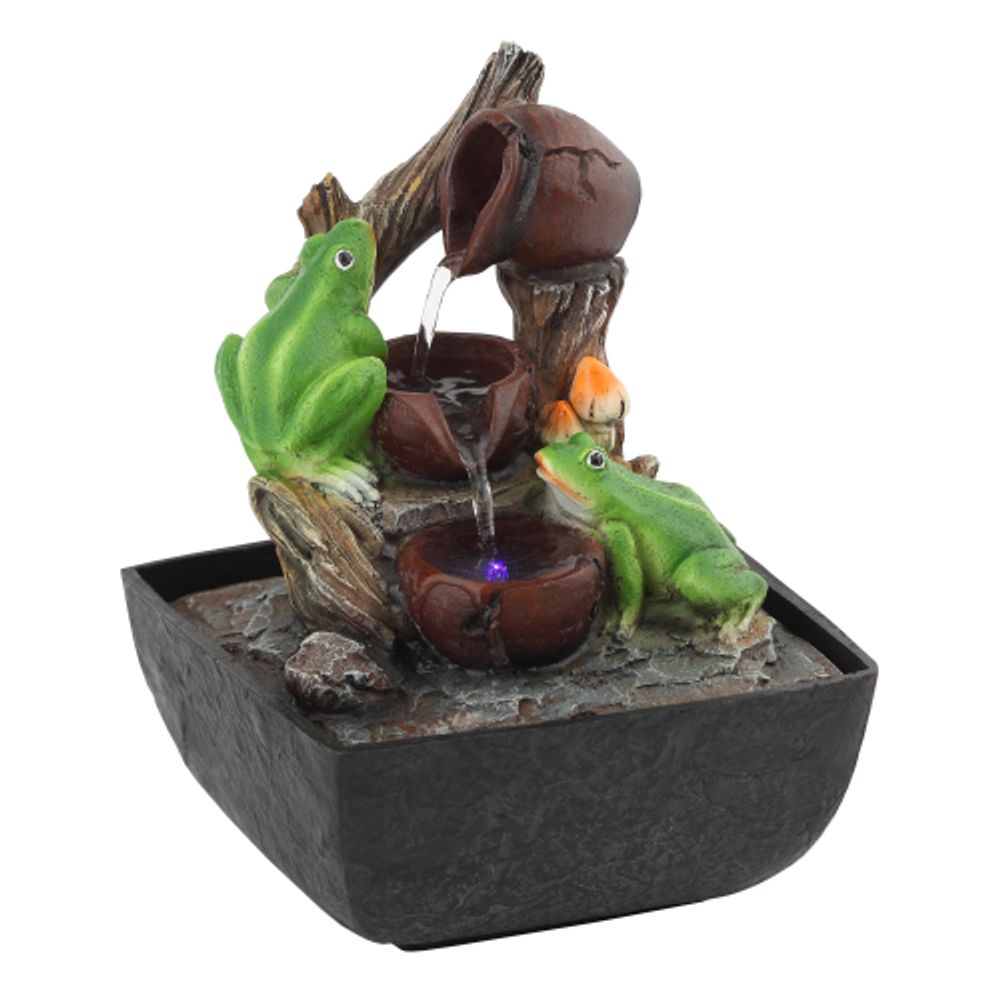 GAFN01-001 GREEN APPLE настольный фонтан с подсветкой Лягушки | 
