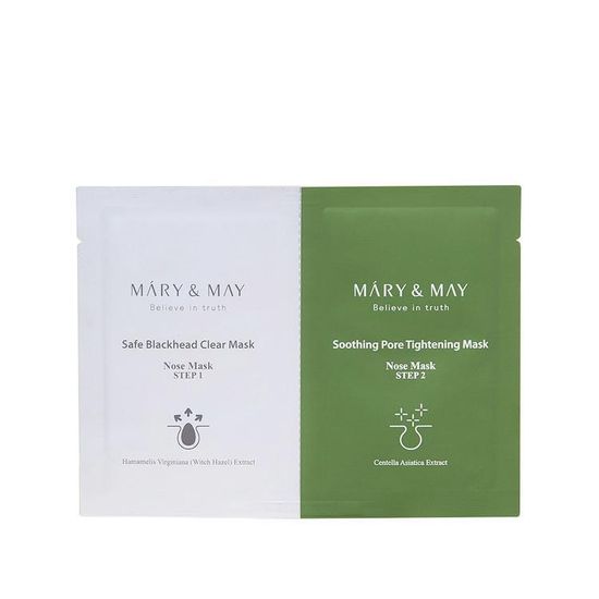 Mary&May Маска для носа двухступенчатая от черных точек - Daily Safe Black Head Clear Nose Mask 2*3,5 гр