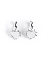 Серьги "Heart ball" Silver