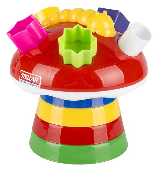 Логическая пирамидка "Гриб на полянке"