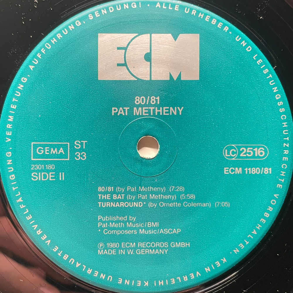 Pat Metheny, Charlie Haden, Jack DeJohnette, Dewey Redman, Mike Brecker ‎– 80/81 2LP (Германия 1981г.) ECM