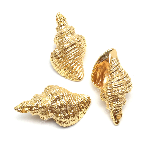 Подвеска "Ракушка" 24х12 мм, позолота