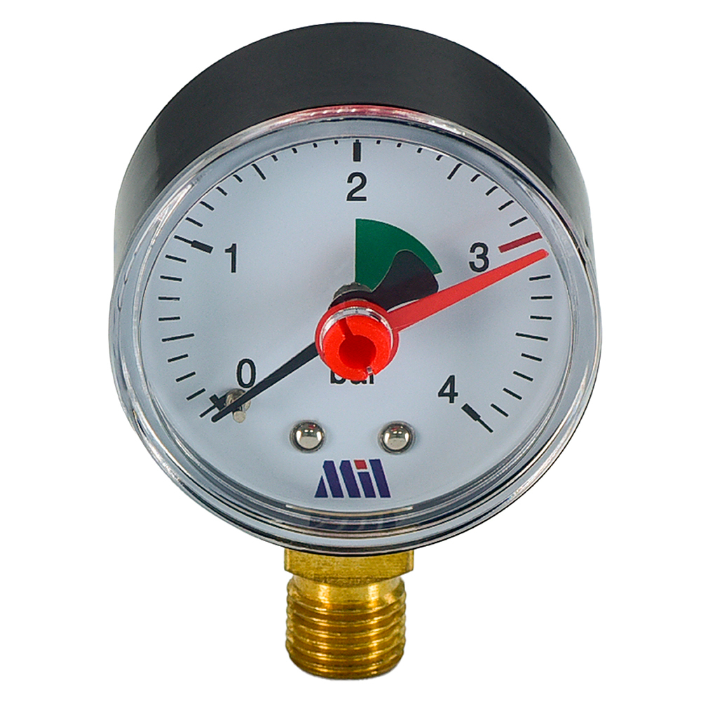 Манометр вертикальный 1/4" (50/4 бар) Millennium