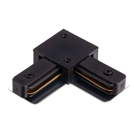 Коннектор питания угловой L-образный IMEX черный для накладной ТС