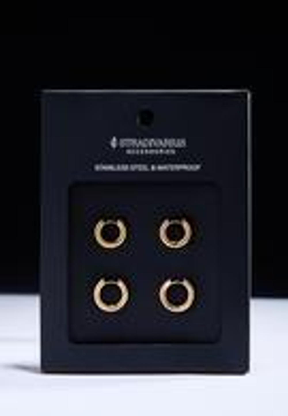 STRADIVARIUS Набор из 2 водонепроницаемых серег-колец, желтый