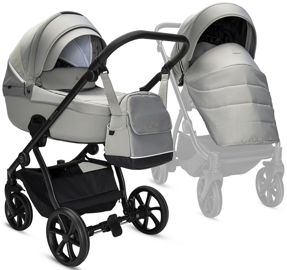 Детская коляска Noordi Fjordi V2 3 в 1 с автокреслом Terra Black 1462814 Grey