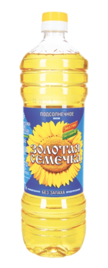 Масло подсолнечное "Золотая семечка" рафинированное 1л.