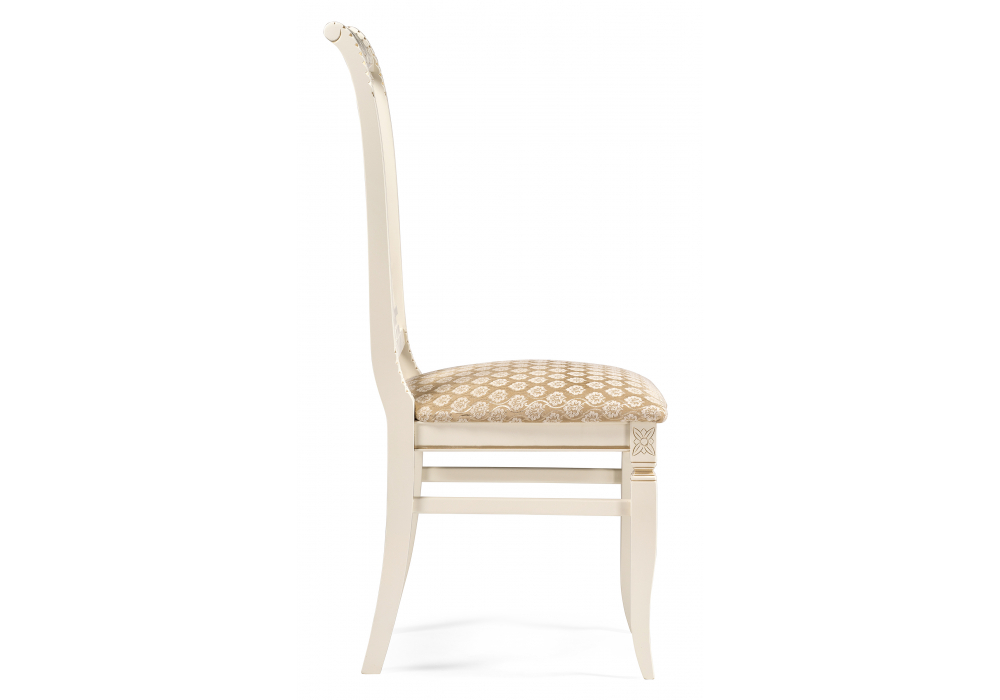Стул деревянный Woodville Roy золото патина тк. К02 бежевая, слоновая кость