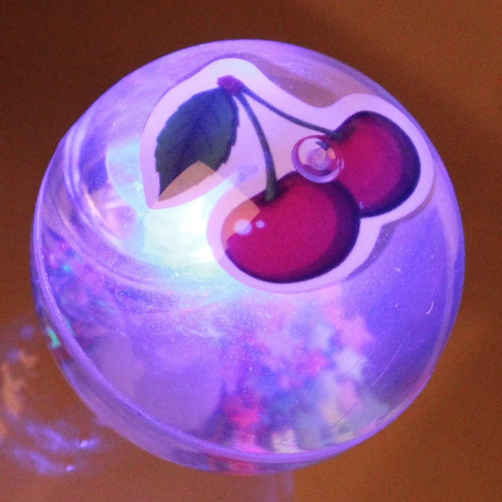 Мяч 6,5 см «Фрукты» (попрыгун с водой и подсветкой) СТИКЕР НА ВЛОЖЕНИЕ