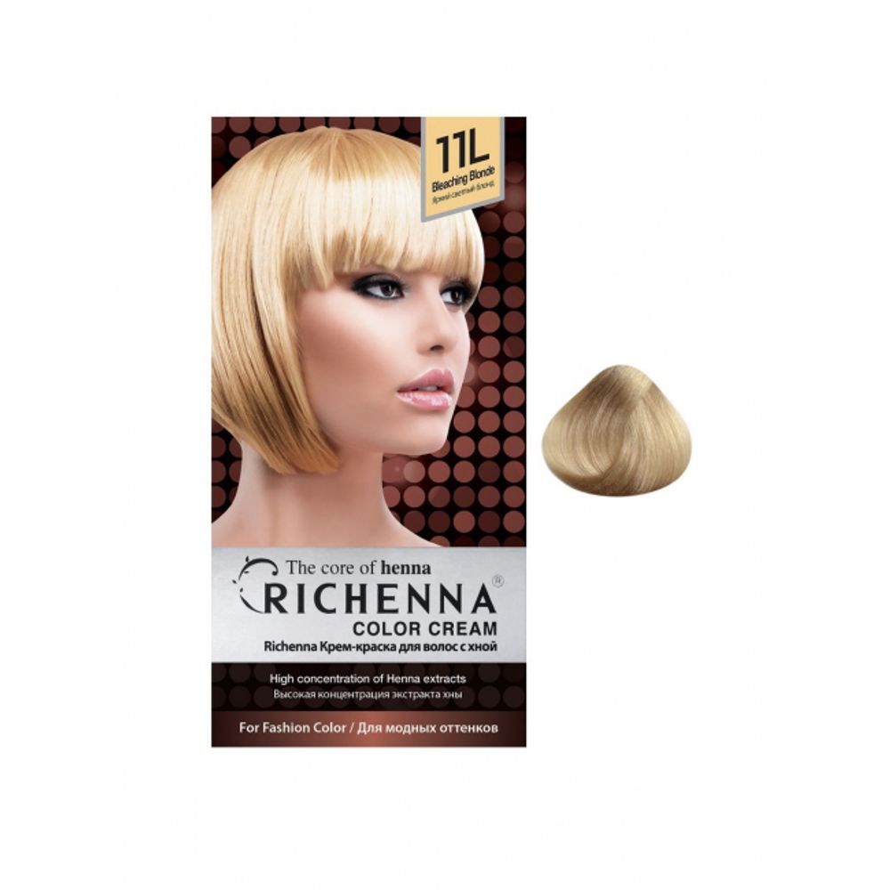 RICHENNA Крем-краска для волос с хной Color Cream 60 ml + 60 ml