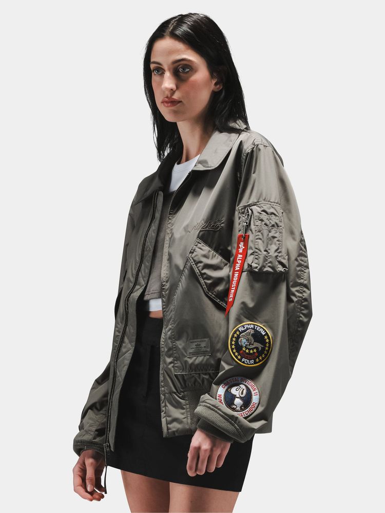 Бомбер Alpha Industries CWU 36/P Relaxed Patched Field Grey (Полевой Серый)