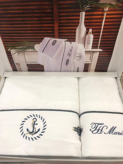 Набор полотенец  ANCORA 3 пр +ароматизатор  TIVOLYO HOME Турция