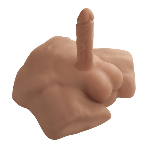 Карамельный мужской полуторс с фаллоимитатором SILEXD Apollo S 7"