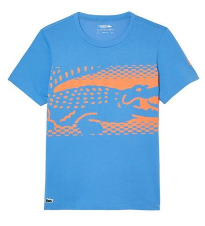 Футболка мужская теннисная Lacoste Tennis x Novak Djokovic T-shirt - blue