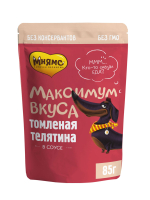 Мнямс паучи Максимум вкуса томленая телятина в соусе для собак 85 г
