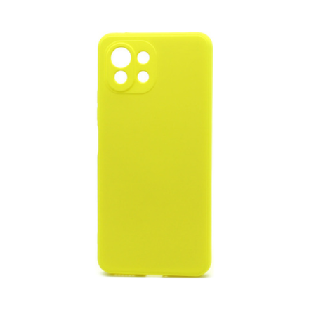 Силиконовый матовый чехол Silicone Case NEW ERA для Xiaomi 11 Lite 5G NE, желтый