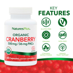 NaturesPlus, Органическая клюква, 60 капсул (250 мг на капсулу)
