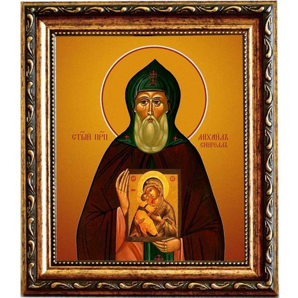 Михаил Сингелл, Константинопольский преподобный. Икона на холсте.