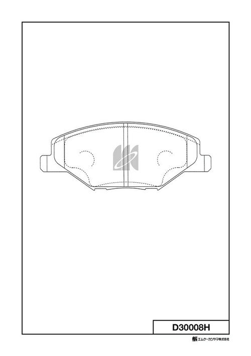 Дисковые тормозные колодки KASHIYAMA (противоскрипная пластина в компл.) D30008H