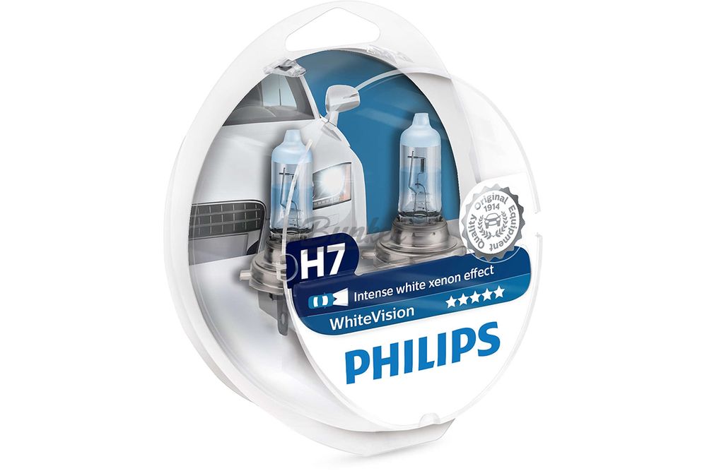 Галогенные автолампы Philips White Vision intense white xenon effect H7, (компл.)