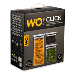 Набор контейнеров для сыпучих продуктов 3шт Wo Home Click
