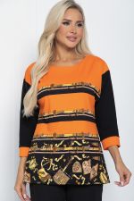 Джемпер Ламия (оранжево-черный) Б11331 LT Collection