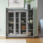 Шкаф - HAUGA IKEA/ ХАУГА ИКЕА, 105x116х36 см, темно-серый