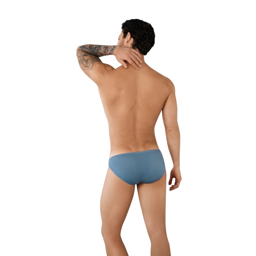 Мужские трусы слипы бирюзовые в сетку Clever LINE BRIEF 095012