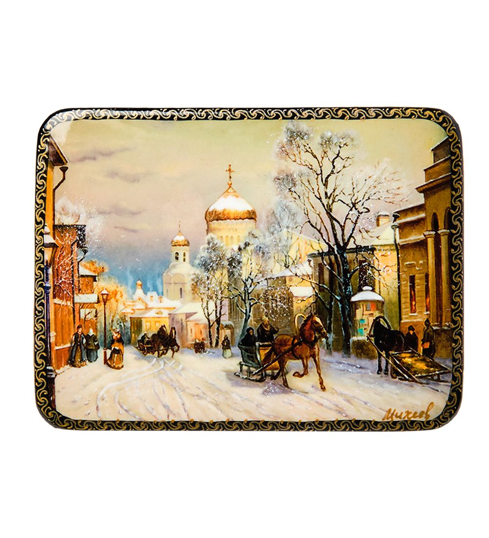 ШК-19/35-A Шкатулка в технике декупаж «Старая Москва» (10х8х3,5)