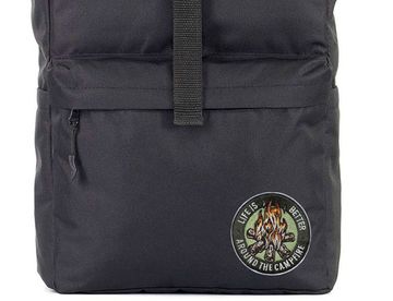 Нашивка термоаппликация на одежду и  на рюкзак. Костёр. Путешествия