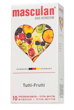 Презервативы Masculan Tutti-Frutti с фруктовым ароматом - 10 шт. (Цвет: не задано)