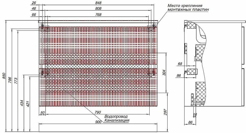 Тумба с раковиной Aquanet Джейн (Flat) 335425/284029 90 белый матовый