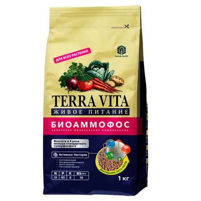 Удобрение минеральное БИОАММОФОС комплексное TERRA VITA 1 кг