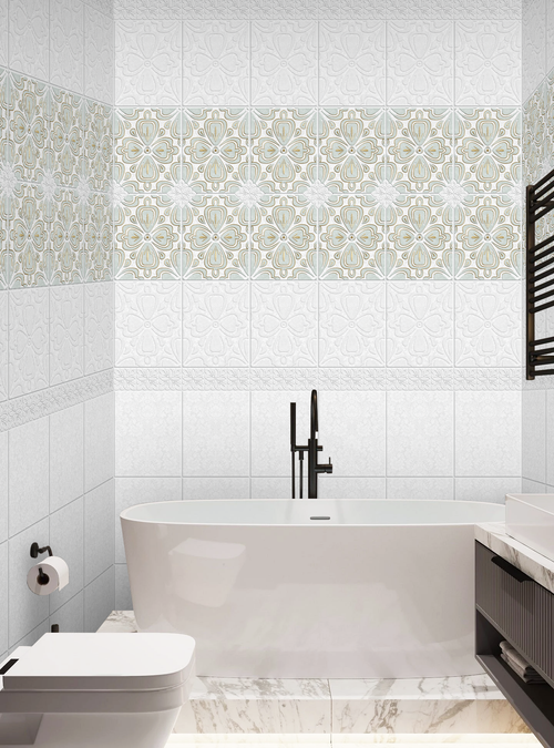 Панель ПВХ фотопечать с глиттером Целестина Золото 2700х250мм